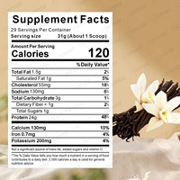 Protéine de lactosérum instantanée saveur naturelle, complément de fitness, mélange pour shake protéiné pour un mode de vie actif, approvisionnement en vrac