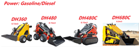 Chargeuse compacte articulée 4x4 de marque avec grappin à bois, capacités 2t, 2.5t, 3t