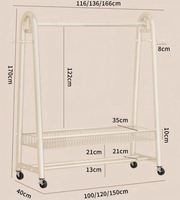 Porte-manteau d'angle moderne en acier au carbone avec tiroir pour vêtements, chambre à coucher, salon, chambre de location, double niveau