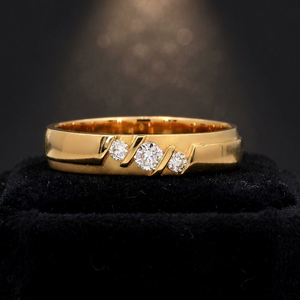 Stone Round Moissanite Engagement <b>Ring</b> Rhodium Plated Romantic Geometric Unisex - Product Image 3