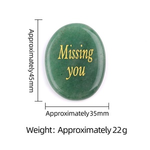 Pierre précieuse d'agate en cristal d'oeil de tigre inspirée gravée avec des mots d'encouragement "Missing You" Meilleur cadeau pour <span class=keywords><strong>maman</strong></span> ou amant - Product Image 5