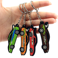 Mini porte-clés de voiture populaire concepteur de porte-clés en caoutchouc PVC 3d de luxe avec logo de dessin animé personnalisé à vendre