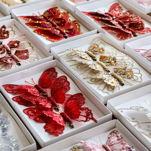 Tự Làm Giáng Sinh Cây Bướm Trang Trí Long Lanh 3D Bướm Đồ Trang Trí Treo Trang Trí Với <span class=keywords><strong>Clip</strong></span> Cho Cây Giáng Sinh - Product Image 4