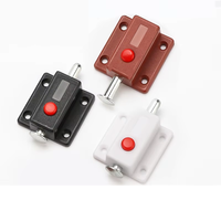 Quincaillerie d'ameublement goupille à ressort chargée bouton automatique loquet poussoir en plastique poussoir pour ouvrir le loquet de placard de meubles à ressort