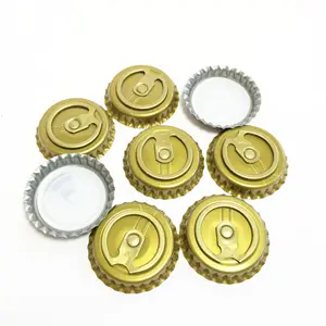 Free Shipping Tinplate Easy Open Crown Caps 26mm Ring Pull Cap For Beer Bottle