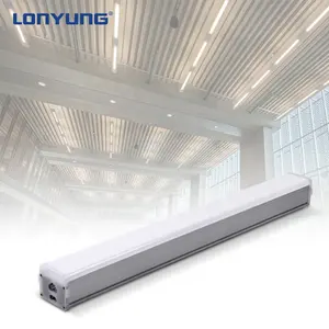 Sistemi di apparecchi di illuminazione lineare a sospensione a soffitto a LED industriali collegabili sospesi luce lineare a led in alluminio collegabile
