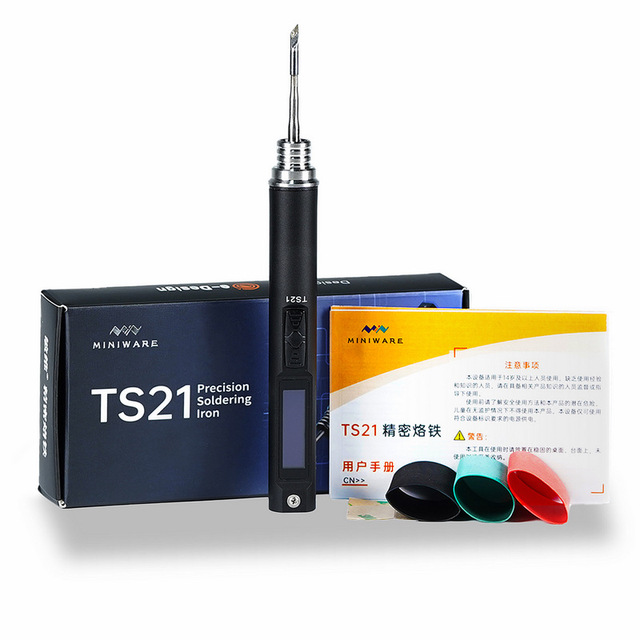 TS21 Precision Soldering Iron 100W Intelligent Electric Soldering Iron PD Welding Pen DC Soldering Station 450degree  with Light