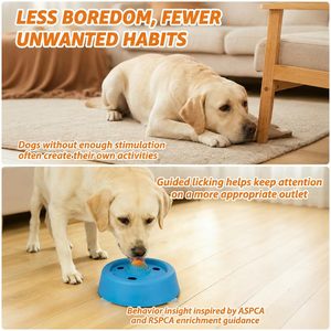 Cuenco interactivo para perros de alimentación lenta, comedero lento para mascotas con bola de cúpula para entrenamiento y enriquecimiento con comida húmeda - Product Image 3