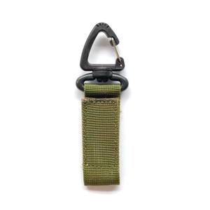 Moschettone Tattico da Esterno in Nylon con Anello a D e Portachiavi, Nero, Kaki, Verde <span class=keywords><strong>Militare</strong></span>, Attrezzatura da Escursionismo - Product Image 3