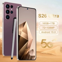 Teléfono Móvil S26 Ultra en Oferta, Pantalla de 7.3 Pulgadas, 16GB+1TB de Memoria, 5G, con Lápiz Óptico, Deca Core, Android 15, Doble SIM