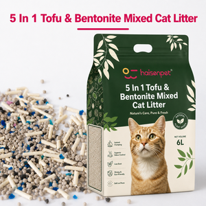 Litière pour animaux de compagnie anti-poussière et anti-odeur, à forte absorption, mélange de bentonite, tofu, charbon et zéolite, marque privée, directement de l'usine - Product Image 1