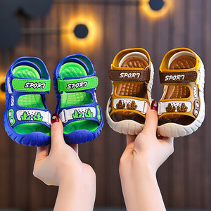 Nuevo verano niños PVC suave antideslizante punta abierta ajustable caminar playa ducha niños verano playa deportes sandalias - Product Image 1