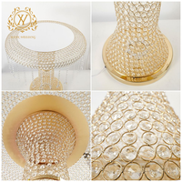Table à gâteau en cristal européen pour anniversaires et mariages, design romantique, fabriqué en Chine, nouveaux ornements 2026