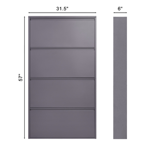 Zapatero Metálico de Acero con 4 Niveles, <span class=keywords><strong>Armario</strong></span> <span class=keywords><strong>para</strong></span> Zapatos con Cajones Abatibles de Hierro, Mueble <span class=keywords><strong>para</strong></span> el Hogar, Sala de Estar, Hotel, Almacenamiento - Product Image 2