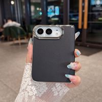 Étui magnétique en cuir végétalien PU à couverture intégrale pour iPhone 18 Duo, résistant aux chocs, effet peau mate, protection intégrée anti-chute