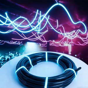 DMX 360 RGBW <strong>LED</strong> Silicone Tube Programmable Black Neon <strong>Rope</strong> for Nightclub Rave Music Festival IP67 Rated - Product Image 4