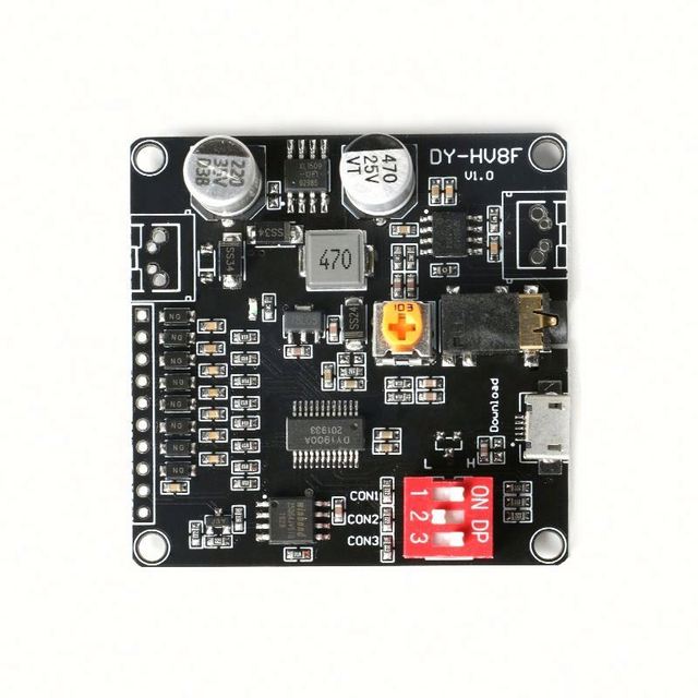 Voice Playback Module MP3 Music Player UART I/O Trigger Amplifier Board Module DY-HV8F