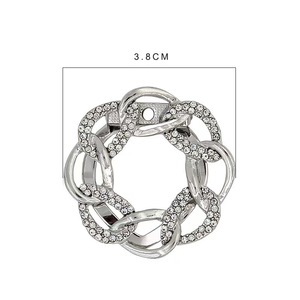 Broches de Cristal con Flores de Última Moda 2026, Botones de Diamantes de Imitación, Aleación Chapada en Oro, Personalizados, Unisex, para Uso Diario, Regalo, Fiesta - Product Image 3