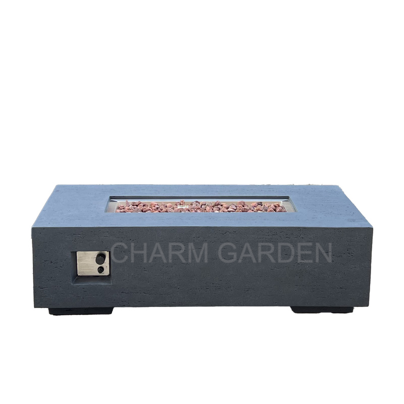 Outdoor Luxury Rectangle Concrete Furniture Dark