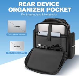 Sac à dos professionnel pour pilote avec rangements multi-compartiments, sac de voyage durable pour équipement d'aviation et organiseur d'identités - Product Image 6