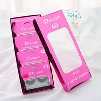 Cils synthétiques naturels faits à la main, sans cruauté, 6D pour une couverture complète, épaisseur 0,07 mm, bande en coton noir, faux cils
