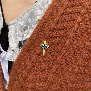 Broche Ortodoxo de Iglesia, Regalo Conversus, Pin de Solapa Dorado, Broche Esmaltado de Pájaro, <span class=keywords><strong>Paloma</strong></span> Blanca, Espíritu Santo, Cruz - Product Image 5