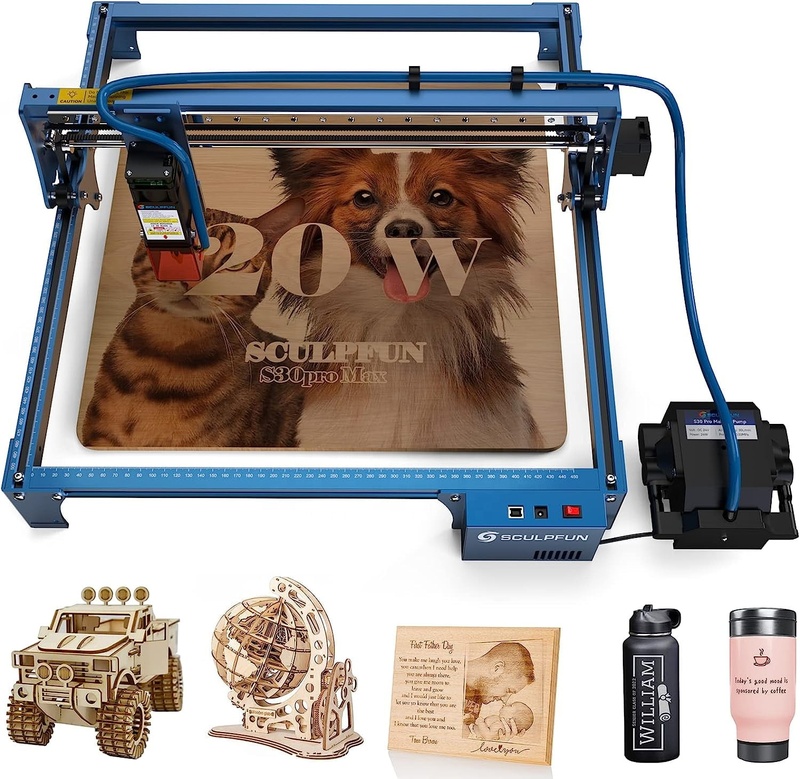 SCULPFUN S30 20W CNC MDF Wood