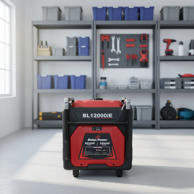 Quiet Portable Auto Start Air-Cooled Inverter Generator 15000Watt Gasoline-Powered LED Display Waterproof Design Home Use