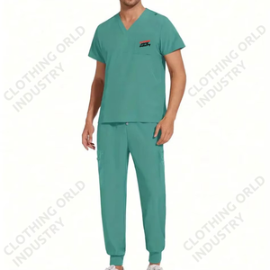 Tenues d'infirmière de qualité supérieure, faible MOQ, ensembles de blouses d'hôpital à col montant et manches courtes pour unisexe - Product Image 1