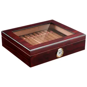 Portable Spain Cedar Cigar Case Wood Travel Cigar Humidor Set