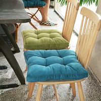 Coussins de chaise de patio carrés tricotés 18x18 pouces 100% polyester, coussins de siège massants anti-escarres pour intérieur/extérieur et cuisine