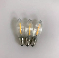 Ampoule de remplacement de lumière de noël à Filament LED 0.2W 8V-55V lampe à bougie Miniature C6 verre rayé E10 ampoules de rechange pour lumière de pont