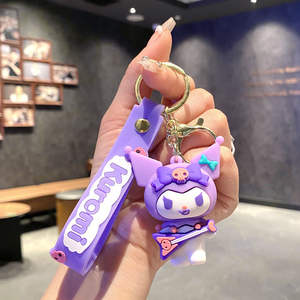 Per Sanrio Kuromi cartone animato portachiavi carino <span class=keywords><strong>in</strong></span> plastica artiglio macchina bambola ciondolo piccola borsa portachiavi Anime all'ingrosso giocattoli portachiavi per - Product Image 6