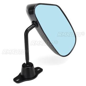 1Pair Universal Car Carbon Fiber Autos Blue Rear View <b>Mirror</b> F1 Carbon Look Racing Side <b>Mirror</b> Glass & Wide Angle Metal <b>Bracket</b> - Product Image 5