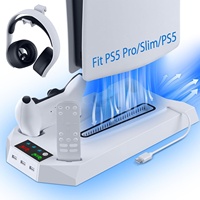 Ventilateur de refroidissement ABS 2-en-1 YH pour station de charge sans fil et support de refroidissement compatible avec les contrôleurs Slim/Pro