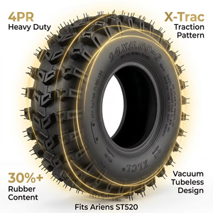 Pneumatici 14x5.00-6, 14x5x6 Tubeless, 4 tele, per motocoltivatori, tosaerba, spazzaneve, trattori agricoli, scavatrici - Product Image 5