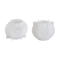 Moule en silicone 3D facile à utiliser motif marguerite tournesol à grain fin pour le bricolage vase à fleurs en résine de ciment bougeoir