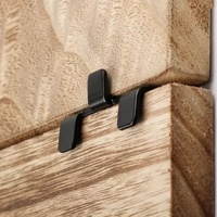 Support mural en acier inoxydable en forme de U pour miroir, fixation d'angle pour carrelage, clip de suspension