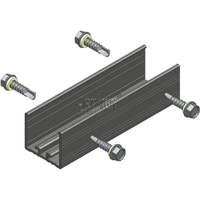 ARTSIGN AL6005-T5 Kit de Rieles Solares y Accesorios Completos, Piezas de Montaje Ajustables para Paneles Solares, para Todo Tipo de Techos de Tejas Metálicas