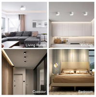 Spot LED circulaire encastré IP44 pour plafond de magasin de vêtements, couloir, haute luminosité