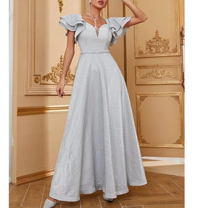 Vestido <span class=keywords><strong>de</strong></span> Noche para <span class=keywords><strong>Dama</strong></span> <span class=keywords><strong>de</strong></span> <span class=keywords><strong>Honor</strong></span> con Lentejuelas, Cuello Corazón y Mangas Fluidas en Capas, Nuevo Modelo <span class=keywords><strong>2022</strong></span> - Product Image 6