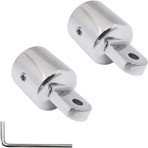 Embouts de fixation <span class=keywords><strong>pour</strong></span> <span class=keywords><strong>bimini</strong></span> de bateau polis miroir - Acier inoxydable de qualité marine <span class=keywords><strong>pour</strong></span> supports de bâches de yachts et de voiliers - Product Image 1