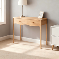 Meubles de salon écologiques, table console en MDF avec rangement, design moderne, base à tréteaux