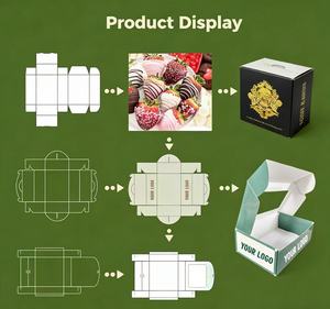 Scatola di Carta Personalizzata per Alimenti, Piccola Scatola Pieghevole in Cartone per Hamburger, Patatine Fritte, Sandwich da Asporto con Logo Stampato - Product Image 6