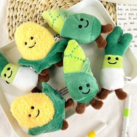Porte-clés en peluche en coton PP, série fruits et légumes de dessin animé, 10-16 cm, cadeau d'activité, décoration à suspendre pour sac