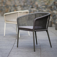Table longue de tissage en corde pour extérieur Cour Jardin Loisirs Meubles Hôtel Patio Table imperméable Balcon Tables et chaises