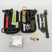 JK-H-009 Camping en plein air catastrophe naturelle tremblement de terre Kit d'urgence avec hache étanche aventure premiers soins Sos outils de survie Ki