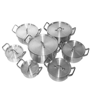 Ensemble d'ustensiles de cuisine en aluminium Ensemble de casseroles de cuisine épaissies Pots à soupe à induction Juego De Ollas 14pcs Casserole Ollas De <span class=keywords><strong>Cocin</strong></span> - Product Image 5