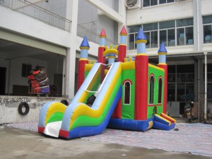 ปราสาทลมเป่าลมวัสดุ PVC ลดราคาพิเศษ สำหรับเด็กเล่นกลางแจ้ง ให้เช่าสำหรับงานปาร์ตี้เชิงพาณิชย์ - Product Image 2