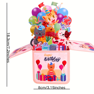 <span class=keywords><strong>Carte</strong></span> de vœux pop-up 3D mignonne pour chat, <span class=keywords><strong>joyeux</strong></span> anniversaire, pour les <span class=keywords><strong>amoureux</strong></span> des chats, boutique d'animaux, <span class=keywords><strong>carte</strong></span> pop-up 3D pour chat, anniversaire - Product Image 5